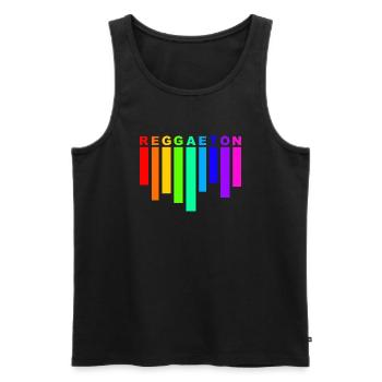 reggaeton rainbow - Männer Premium Bio Tank Top - Schwarz - Vorne - Michal (187cm)