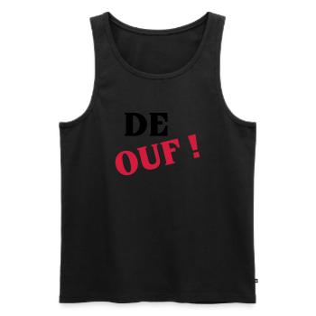 De ouf ! - Débardeur bio Premium Homme - noir - Devant - Michal (187cm)