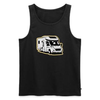 Camper Wohnmobil (3 color) - Männer Premium Bio Tank Top - Schwarz - Vorne - AI Model Male 178 light (178cm)