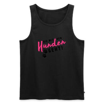 hunden die mit den - Männer Premium Bio Tank Top - Schwarz - Vorne - Michal (187cm)