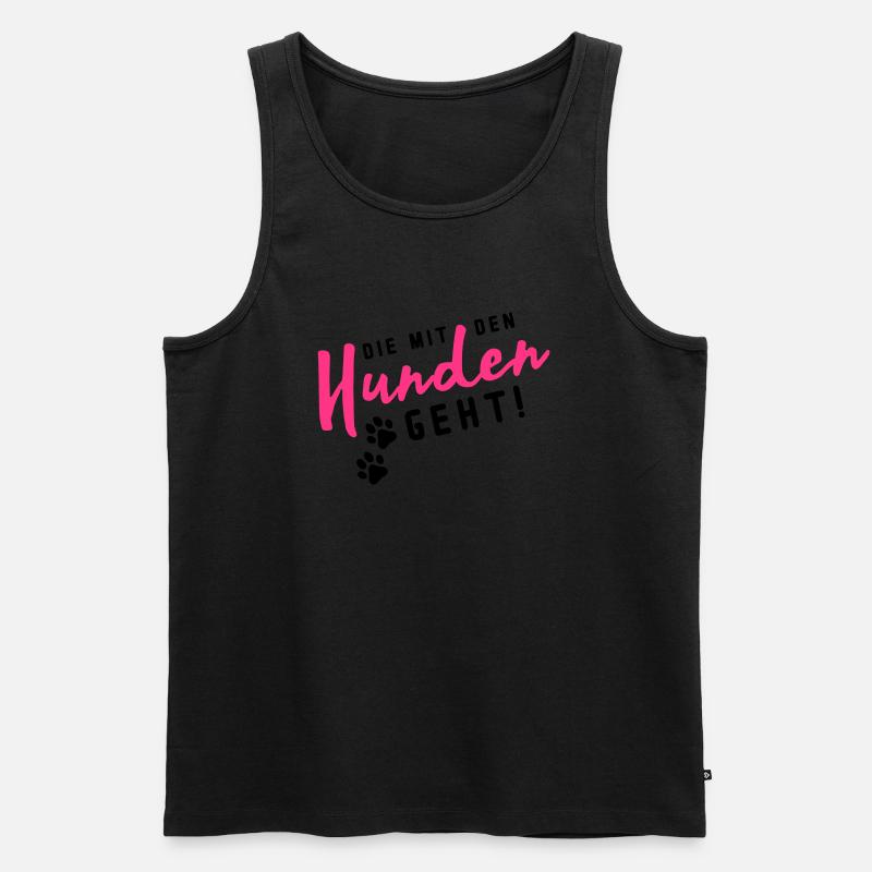 hunden die mit den - Männer Premium Bio Tank Top - Schwarz