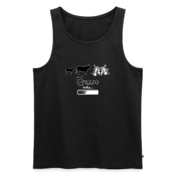 Herens Kuh, Eringer, Königin loading - Männer Premium Bio Tank Top - Schwarz - Vorne - AI Model Male 178 light (178cm)