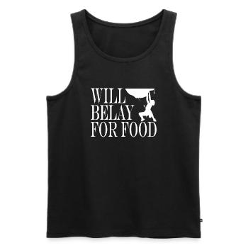 Bouldern Klettern Climbing - Männer Premium Bio Tank Top - Schwarz - Vorne - AI Model Male 178 light (178cm)