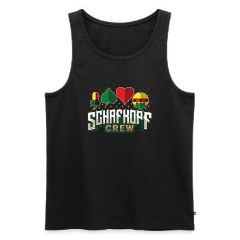 Schafkopf Crew - Männer Premium Bio Tank Top - Schwarz - Vorne - Michal (187cm)