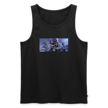AICyborg - Männer Premium Bio Tank Top - Schwarz - Vorne - Michal (187cm)