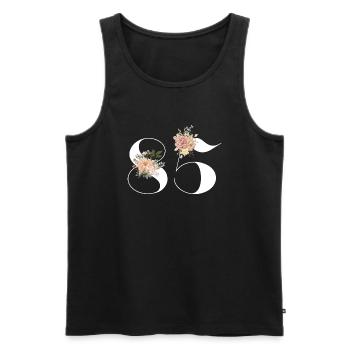 Blumen zum 85-jährigen Jubiläum (Geschenk von 85 Jahren) - Männer Premium Bio Tank Top - Schwarz - Vorne - AI Model Male 178 light (178cm)