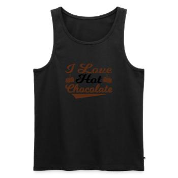 I love Hot Chocolate - Männer Premium Bio Tank Top - Schwarz - Vorne - AI Model Male 178 light (178cm)
