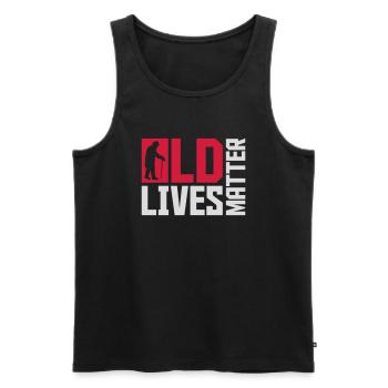 old lives matter quote - Men's Premium Organic Tank Top - black - Front - AI Model Male 178 light (178cm)