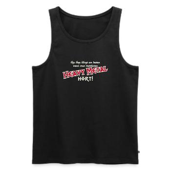 Heavy Metal statt Hip Hop - Männer Premium Bio Tank Top - Schwarz - Vorne - AI Model Male 178 light (178cm)