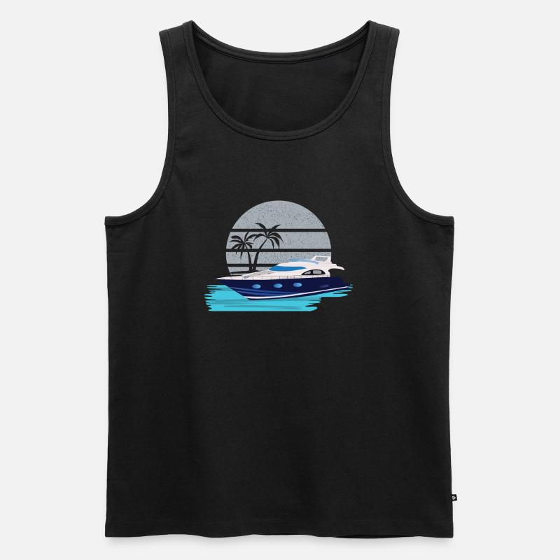 Bootsführerschein - Männer Premium Bio Tank Top - Schwarz