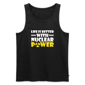 Nuclear science Nuclear power instead of coal power - Men's Premium Organic Tank Top - black - Front - Michal (187cm)