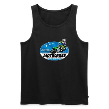 Moto Cross - Motocross - Supercross - Men's Premium Organic Tank Top - black - Front - Michal (187cm)