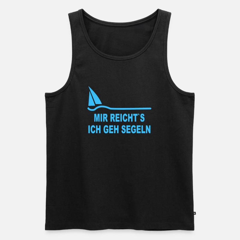 Segeln Segelboot Spruch - Männer Premium Bio Tank Top - Schwarz
