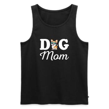 Dog Mom - Männer Premium Bio Tank Top - Schwarz - Vorne - Michal (187cm)