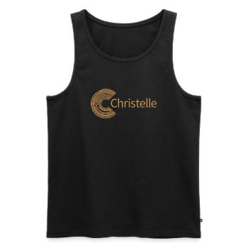 Pour Christelle - Débardeur bio Premium Homme - noir - Devant - Michal (187cm)
