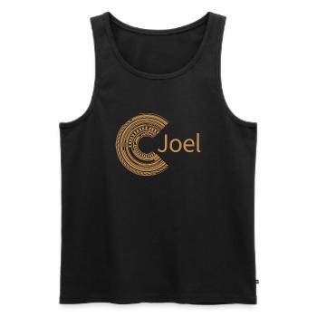 Pour Joël - Débardeur bio Premium Homme - noir - Devant - AI Model Male 178 light (178cm)