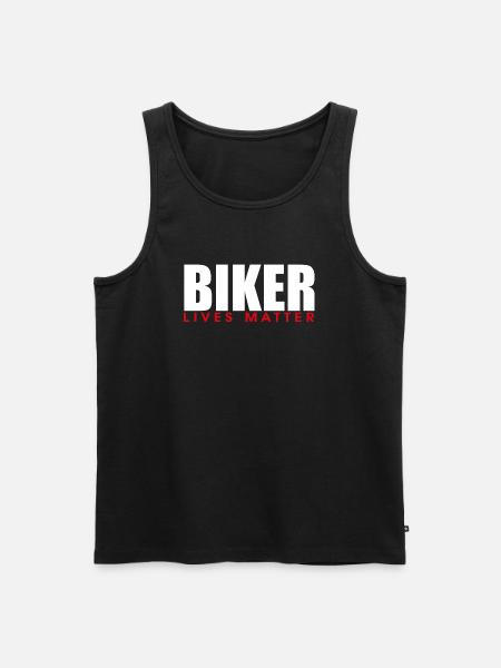 BIKER-LEBEN SIND WICHTIG - Männer Premium Bio Tank Top - Schwarz