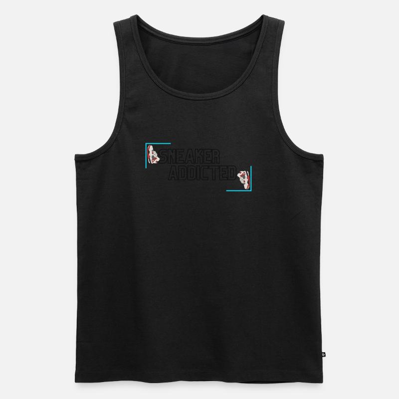 Sneaker logo - Männer Premium Bio Tank Top - Schwarz