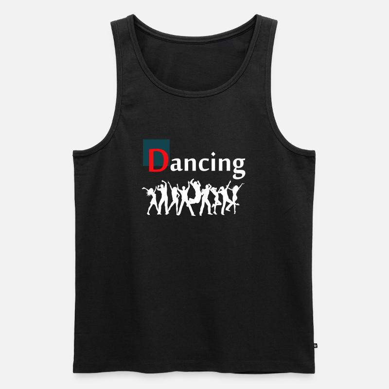 Dancing Dance Music - Männer Premium Bio Tank Top - Schwarz