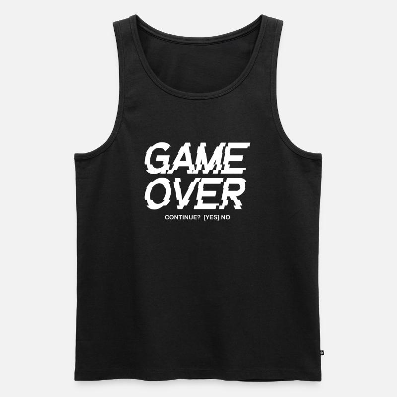 GAME OVER - Männer Premium Bio Tank Top - Schwarz