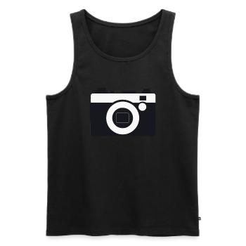 Kamera - Männer Premium Bio Tank Top - Schwarz - Vorne - Michal (187cm)