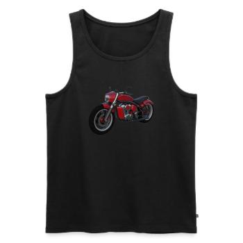 motorrad - Männer Premium Bio Tank Top - Schwarz - Vorne - Michal (187cm)