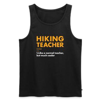 Hiker Teacher Definition Hiking - Männer Premium Bio Tank Top - Schwarz - Vorne - AI Model Male 178 light (178cm)