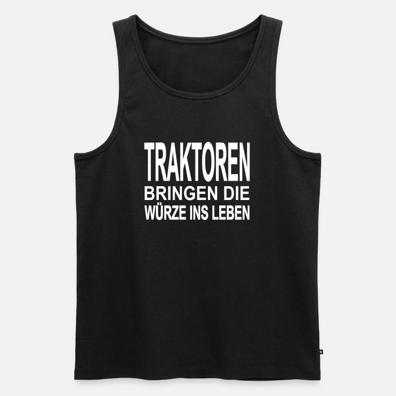 Traktor - Männer Premium Bio Tank Top - Schwarz