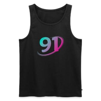 Number 91 multicolor - Men's Premium Organic Tank Top - black - Front - Michal (187cm)