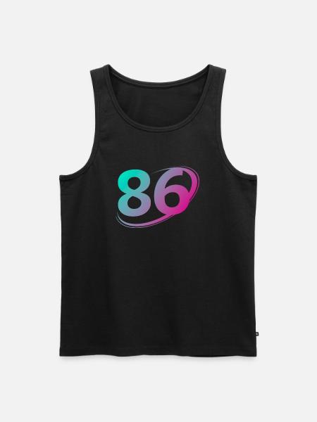 Nummer 86 mehrfarbig - Männer Premium Bio Tank Top - Schwarz
