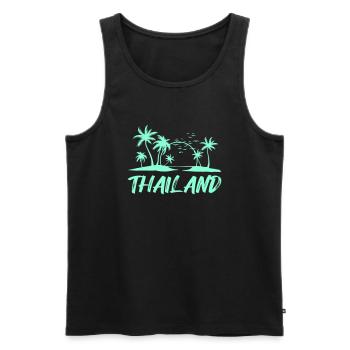 Thaïlande - Débardeur bio Premium Homme - noir - Devant - Michal (187cm)