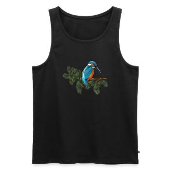 Bunter Vogel - Männer Premium Bio Tank Top - Schwarz - Vorne - Michal (187cm)