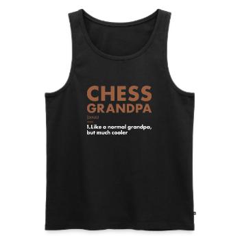 Chess Player Grandpa Definition Chess - Männer Premium Bio Tank Top - Schwarz - Vorne - AI Model Male 178 light (178cm)