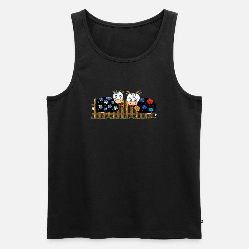 Kühe - Männer Premium Bio Tank Top - Schwarz