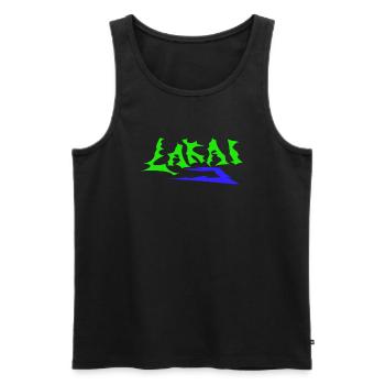 Lakai sharp - Men's Premium Organic Tank Top - black - Front - AI Model Male 178 light (178cm)