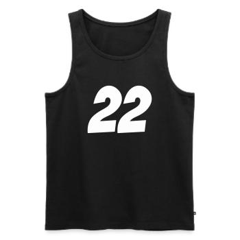 22 - Männer Premium Bio Tank Top - Schwarz - Vorne - AI Model Male 178 light (178cm)