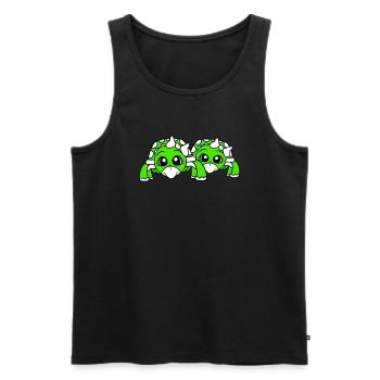 2 Turtles Couple Sister Wife Girlfriends - Men's Premium Organic Tank Top - black - Front - Michal (187cm)