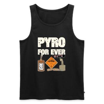 Pyro For Ever F4 - Débardeur bio Premium Homme - noir - Devant - Michal (187cm)