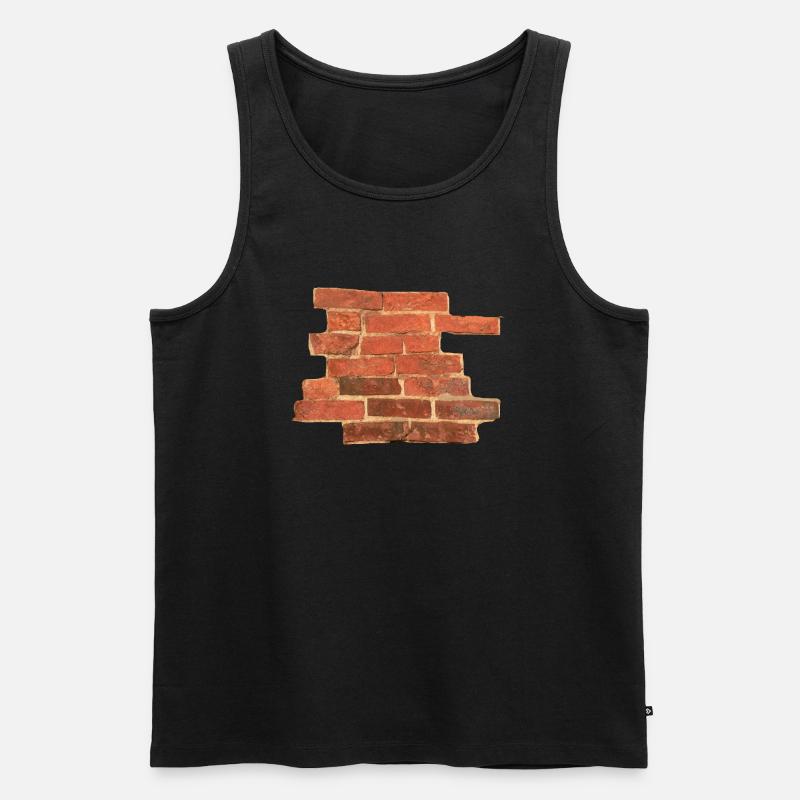 Mauern - Männer Premium Bio Tank Top - Schwarz