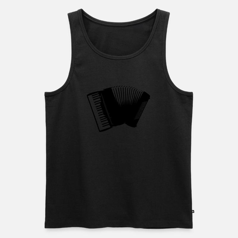 Akkordeon - Männer Premium Bio Tank Top - Schwarz