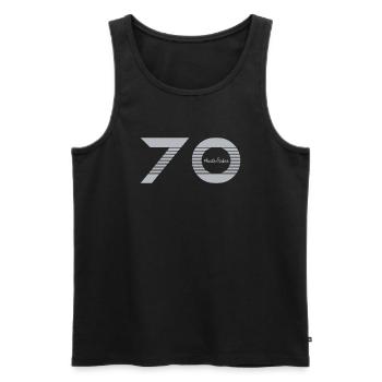 Franche Comté Haute Saône 70 - Débardeur bio Premium Homme - noir - Devant - Michal (187cm)