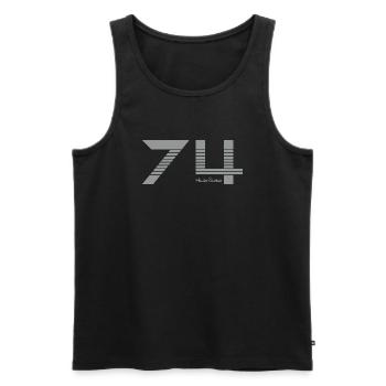 Rhône Alpes Haute Savoie 74 - Débardeur bio Premium Homme - noir - Devant - AI Model Male 178 light (178cm)