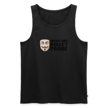 Mask - bulletproof - Männer Premium Bio Tank Top - Schwarz - Vorne - AI Model Male 178 light (178cm)