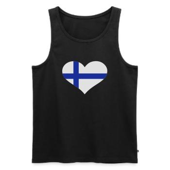 Finnland - Männer Premium Bio Tank Top - Schwarz - Vorne - Michal (187cm)