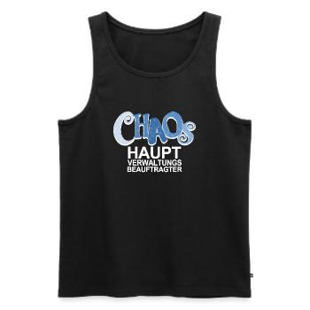 Chaos Beauftragter - lustiger Spruch für Väter - Männer Premium Bio Tank Top - Schwarz - Vorne - Michal (187cm)