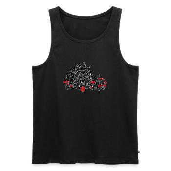 Dumb Scream of the Viking - Men's Premium Organic Tank Top - black - Front - AI Model Male 178 light (178cm)