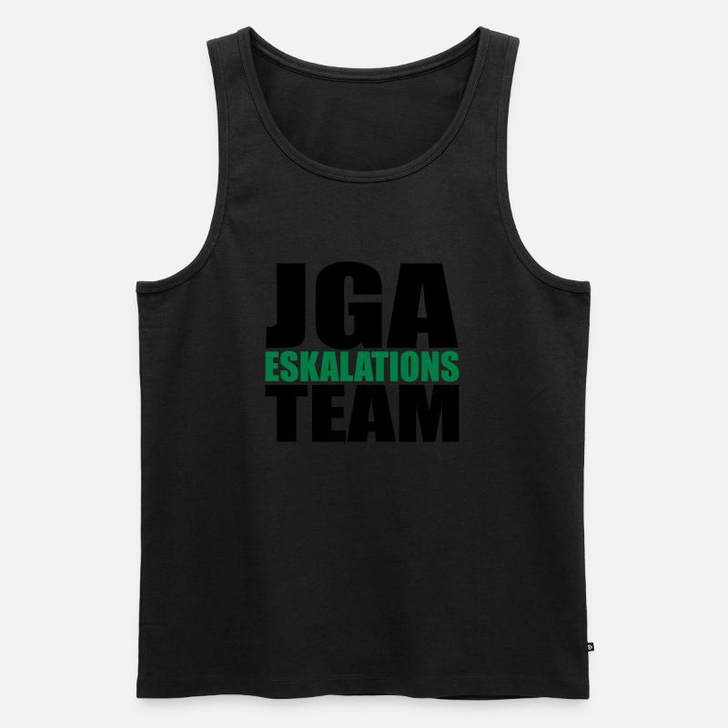 JGA Eskalation Junggesellen-Abschied Fun - Männer Premium Bio Tank Top - Schwarz