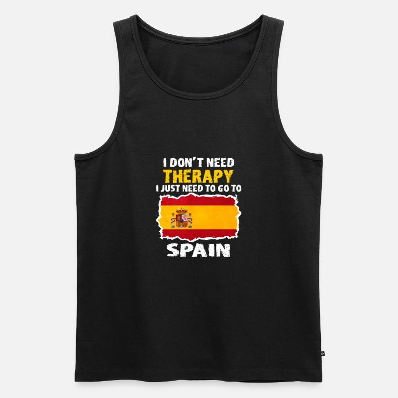 Spanien - Männer Premium Bio Tank Top - Schwarz