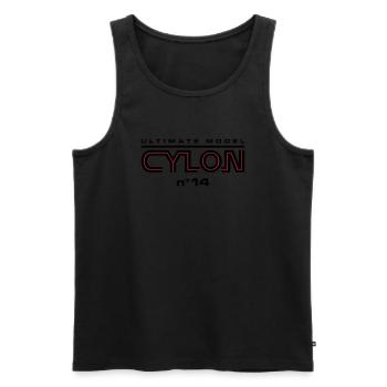 Ultimate model cylon n°14 - Débardeur bio Premium Homme - noir - Devant - AI Model Male 178 light (178cm)