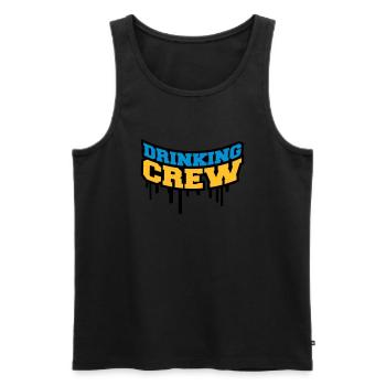Drinking Crew Graffiti - Männer Premium Bio Tank Top - Schwarz - Vorne - AI Model Male 178 light (178cm)